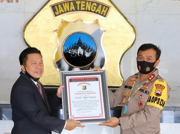 Sigap Tangani Covid-19, Polda Jateng Raih Penghargaan Promoter Reward 