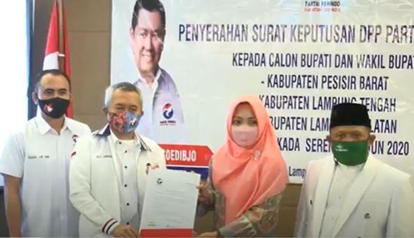 Perindo Serahkan Rekomendasi 4 Bakal Paslon Pilkada di Lampung