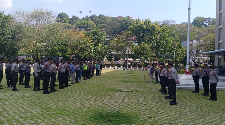 Polda Jateng Gelar Apel Operasi Mantap Praja Candi, Begini Pengamanan 21 Pilkada Serentak