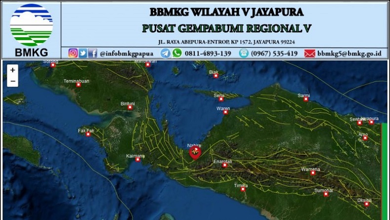 Gempa Bumi di Nabire Papua, BBMKG: Belum Ada Laporan Kerusakan