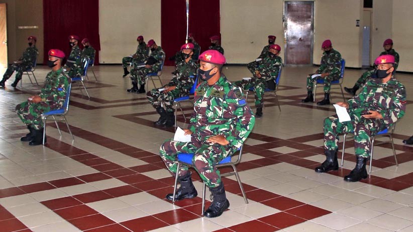 Satgas Marinir PAM Ambalat XXVI Jalani Rapid Test Covid-19 - Bagian 4