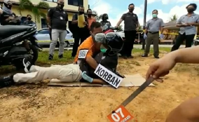 Suami Bunuh Istri di Singkawang, Tersangka Peragakan 15 Adegan saat Habisi Nyawa Korban