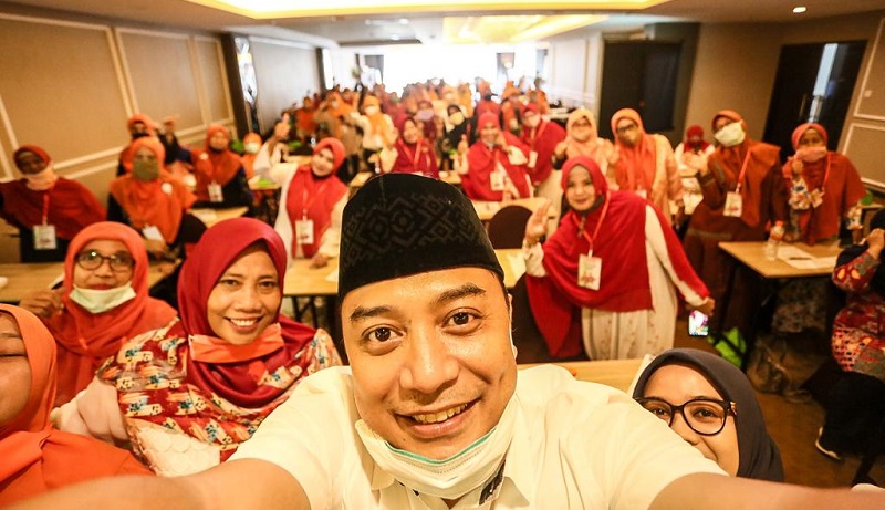 Ratusan Penggerak Majelis Taklim Konsolidasi untuk Pemenangan Eri Cahyadi
