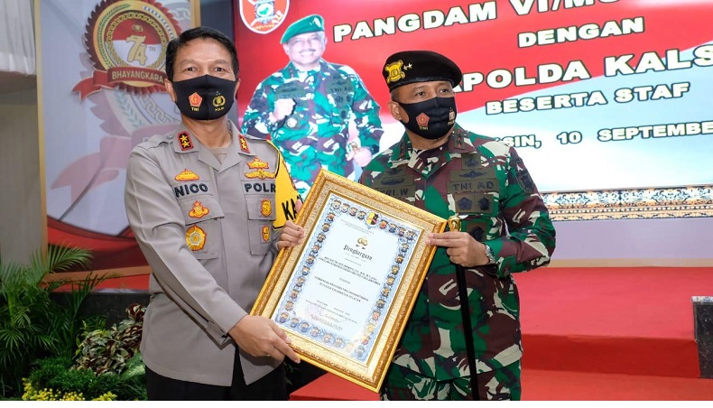 Bangun Sinergi, Pangdam Mulawarman Dapat Pembaretan dari Kapolda Kalsel
