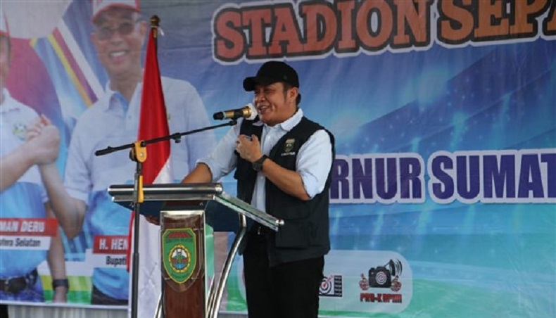 Meratakan Pembangunan, Herman Deru Bangun Stadion Mini di Musi Rawas