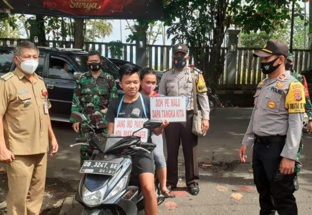 Gelar Operasi Yustisi, Kodim Manado Beri Sanksi Sejumlah Pelanggar Tak Bermasker