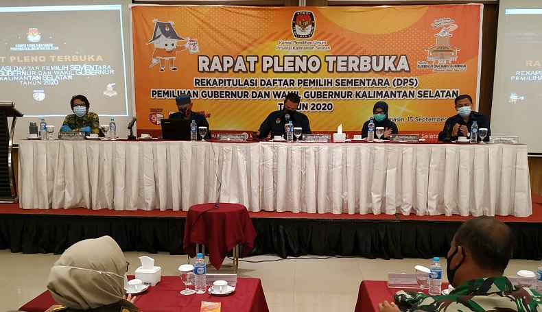 KPU Kalsel Tetapkan Daftar Pemilih Sementara 2.787.624 Orang