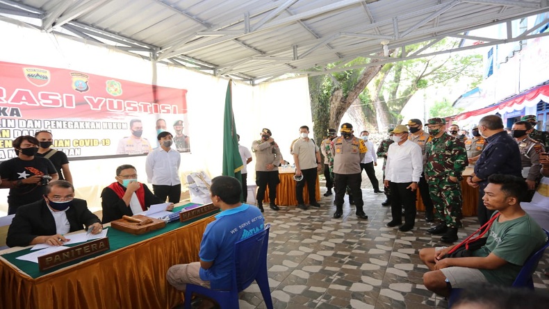 Pantau Operasi Yustisi, Edy Rahmayadi Kecewa Banyak Warga Tak Pakai Masker