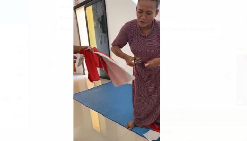 Polres Sumedang Usut Emak-Emak yang Potong-Potong Bendera Merah Putih