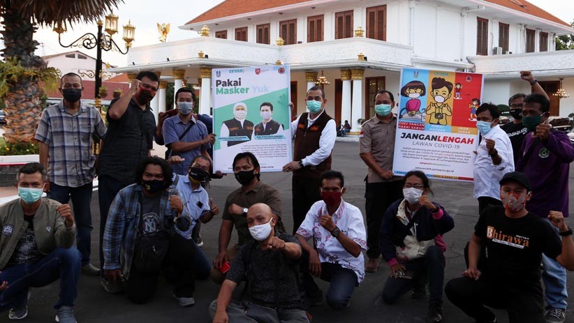 BPBD Jatim Gandeng Wartawan Sosialiasi Penerapan Protokol Kesehatan - Bagian 4