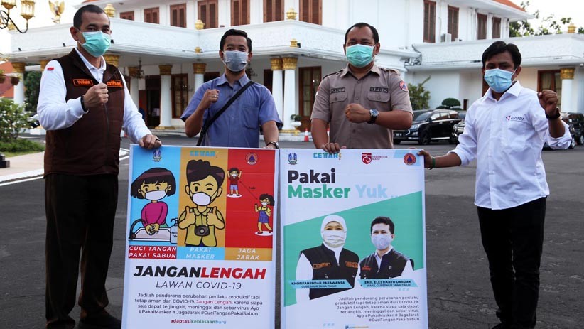 BPBD Jatim Gandeng Wartawan Sosialiasi Penerapan Protokol Kesehatan - Bagian 1