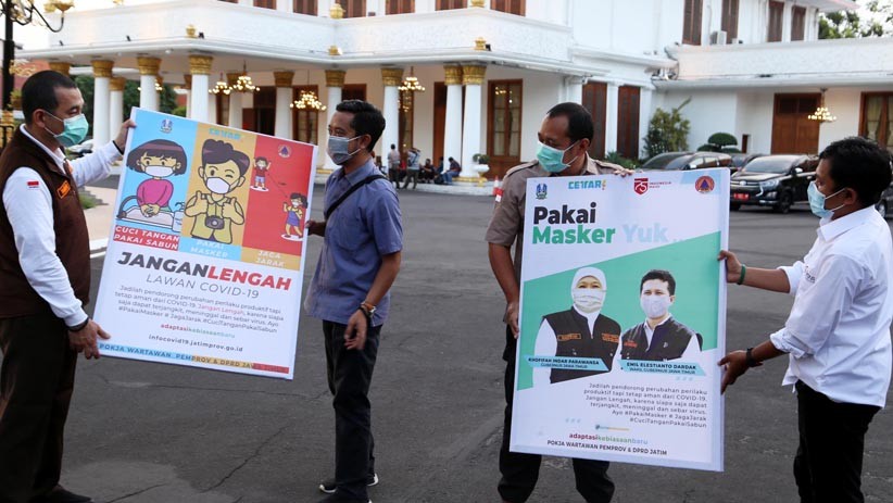 BPBD Jatim Gandeng Wartawan Sosialiasi Penerapan Protokol Kesehatan - Bagian 2