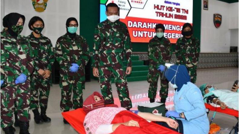 title Sambut HUT ke-75 TNI, Kodam I Bukit Barisan Gelar Donor Darah Sambut HUT ke-75 TNI, Kodam I Bukit Barisan Gelar Donor Darah