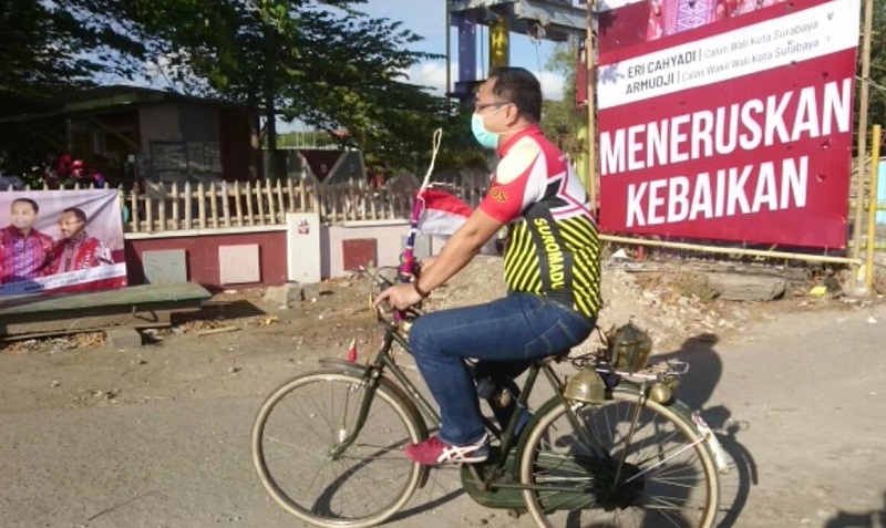Ingin Surabaya Jadi Kota Pesepeda, Cawalkot Eri Cahyadi Janji Siapkan Kawasan Khusus
