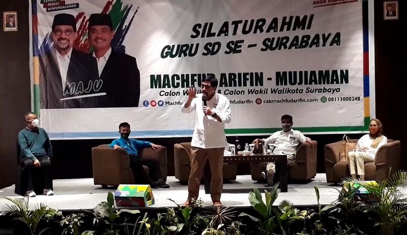 Berharap Perubahan, Guru SD se-Kota Surabaya Dukung Machfud-Mujiaman