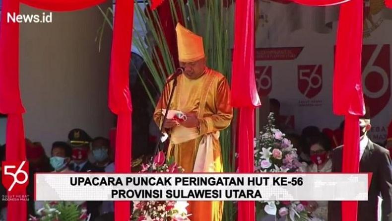 Jadi Inspektur Upacara HUT ke-56, Olly Dondokambey Beberkan Keberhasilan Sulut
