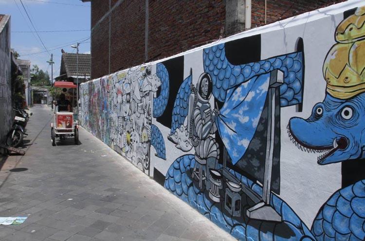 Dihiasi Mural, Objek Wisata Taman Sari Kian Cantik