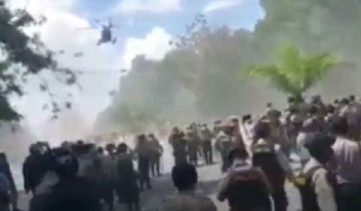 4 Polisi Terbangkan Heli Rendah saat Demo Mahasiswa di Kendari Terancam Sanksi