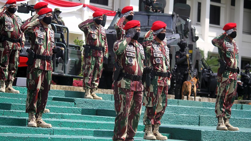 Kopassus Ikuti Upacara HUT ke-75 TNI Secara Virtual - Bagian 1