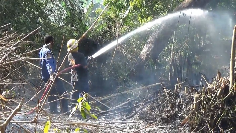 Gegara Puntung Rokok, Tower Telekomunikasi di Wajo Nyaris Terbakar