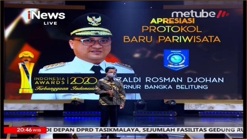 title Pemprov Babel Sabet Indonesia Awards 2020 Kategori Apresiasi Protokol Baru Pariwisata Pemprov Babel Sabet Indonesia Awards 2020 Kategori Apresiasi Protokol Baru Pariwisata