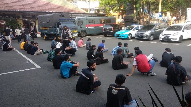 Polisi Amankan 36 Pelajar dan Anak di Bawah Umur yang hendak  Demo Omnibus Law