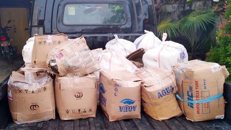 250 Liter Miras Cap Tikus Tanpa Pemilik Diamakan Polisi di Pelabuhan Lirung Talaud