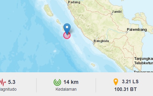 Gempa Bumi Guncang Bengkulu Sepanjang Januari-Februari, 12 Kali Dirasakan Warga
