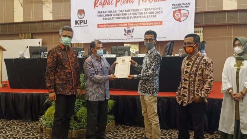 KPU Sumbar Tetapkan 3.719.429 Orang Masuk Daftar Pemilih Tetap