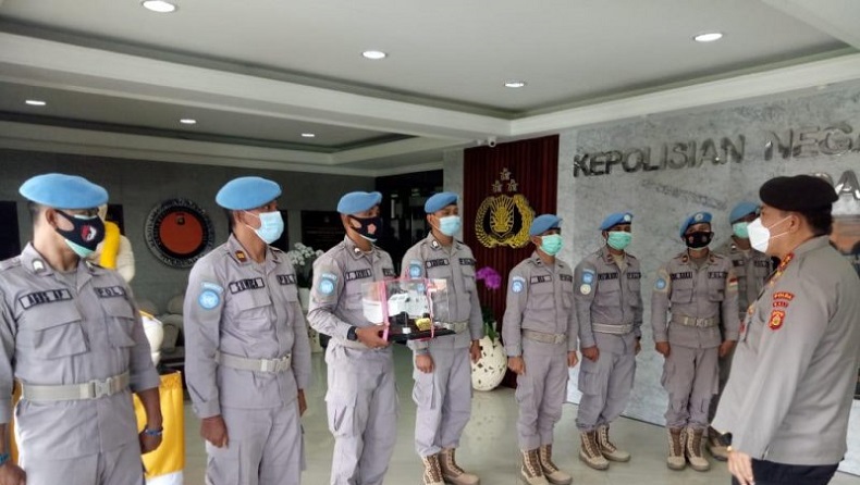 8 Anggota Polda Bali Pulang Kampung usai Jaga Perdamaian Dunia di Afrika