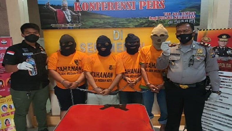 Polisi Gagalkan Pesta Sabu di Medan Maimun, 4 Pemuda Diringkus