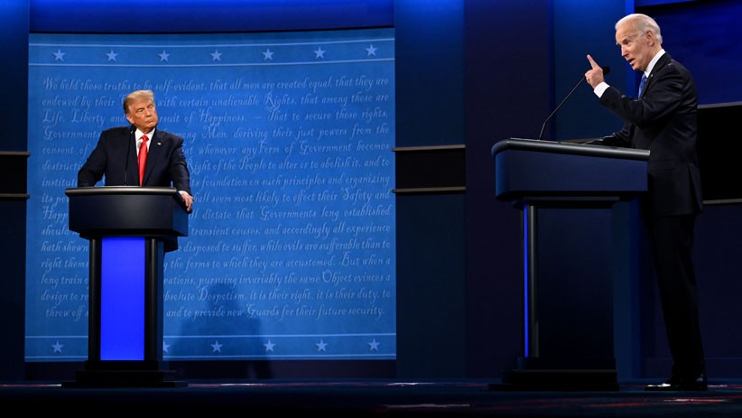 Momen Donald Trump dan Joe Biden saat Debat Terakhir Calon Presiden AS - Bagian 5