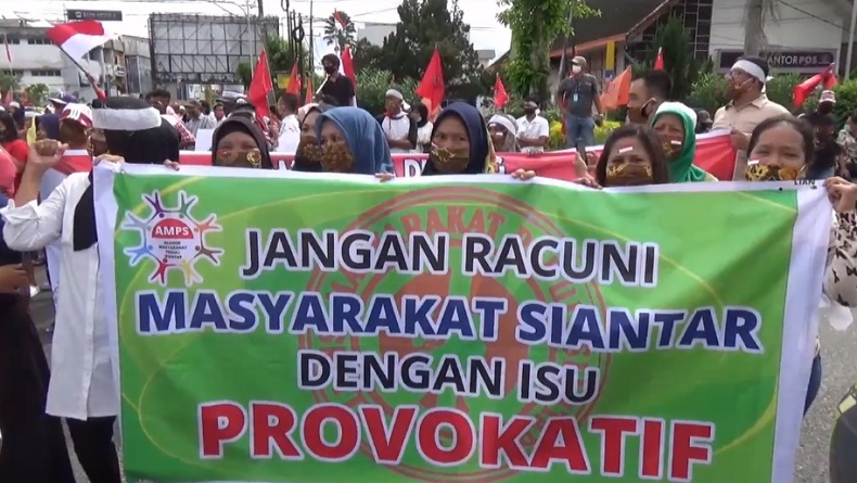 Gelar Aksi Damai, Ratusan Warga Siantar Tolak Unjuk Rasa Anarkistis