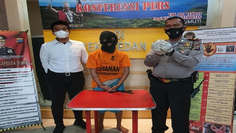 Polsek Medan Kota Tangkap Pengedar Narkoba Kampung Baru
