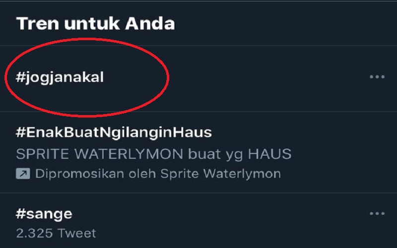 Tagar #jogjanakal Trending Topic Twitter, Ada Apa?