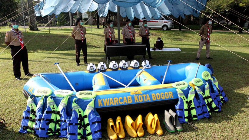 Hari Sumpah Pemuda, Pramuka Gelar Apel Kesiapsiagaan Menanggulangi Covid-19 - Bagian 4