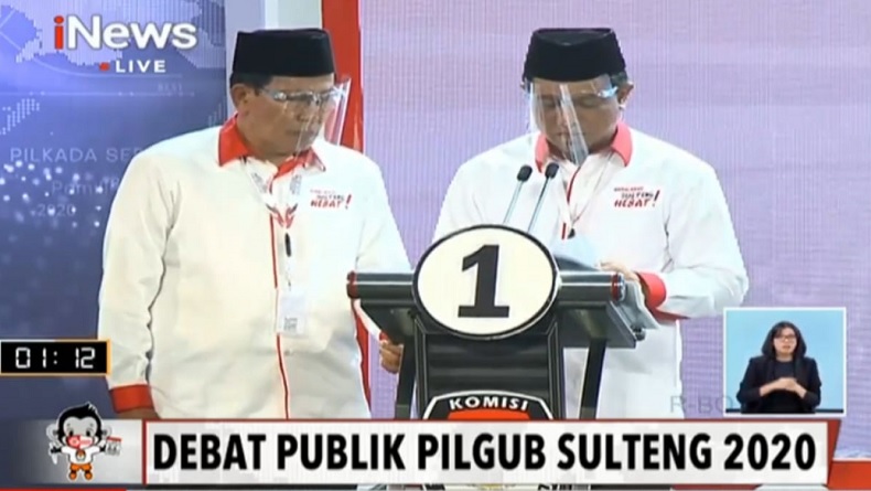 Debat Pilgub Sulteng, Hidayat-Bartholomeus Janjikan 100.000 Lapangan Kerja