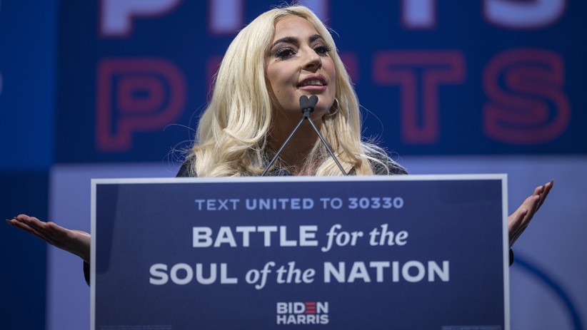 Lady Gaga Kampanye Dukung Joe Biden Jadi Presiden AS - Bagian 2