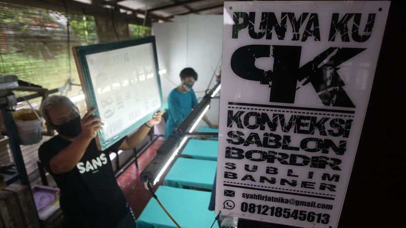 Dampak Pandemi Covid-19, Pemesanan Sablon Kaus Menurun Drastis - Bagian 1