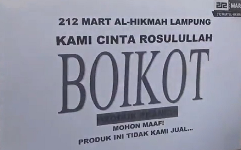 Minimarket 212 di Pekanbaru Mulai Boikot Produk Prancis