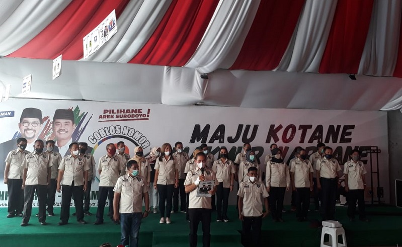 Relawan Machfud-Mujiaman Deklarasi Lawan Kecurangan dan Politik Uang