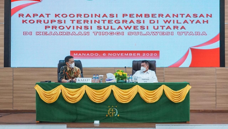 Bahas Sinergi Pemberantasan Korupsi, Wakil Ketua KPK Rakor dengan APH Sulut