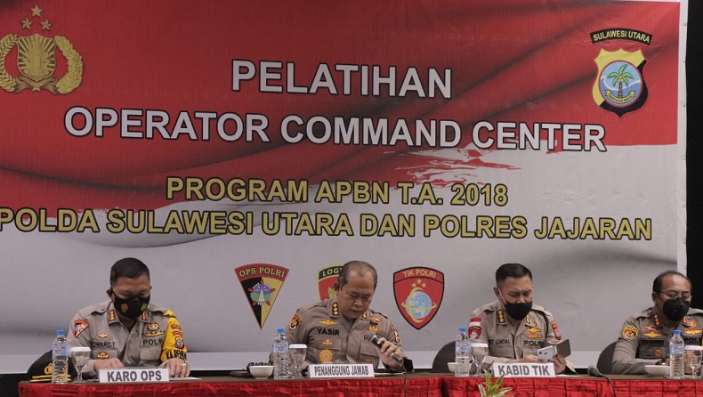 Mabes Polri Gelar Pelatihan Operator Command Center di Polda Sulut