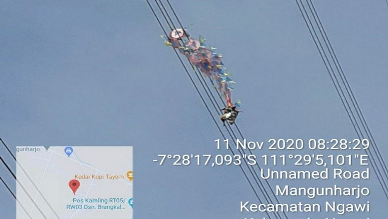 Gara-Gara Layang-Layang Sepanjang 10 Meter, Listrik di Wilayah Ngawi Padam