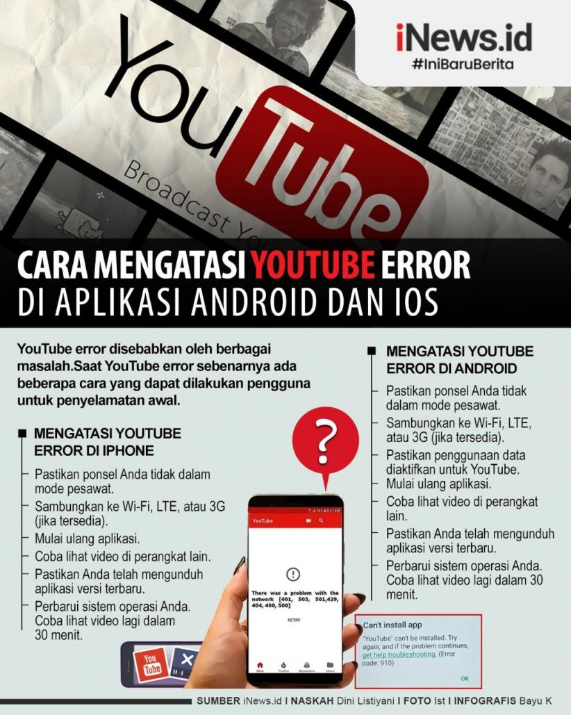 Cara Mengatasi YouTube Error Di Aplikasi Android Dan IOS - Bagian All