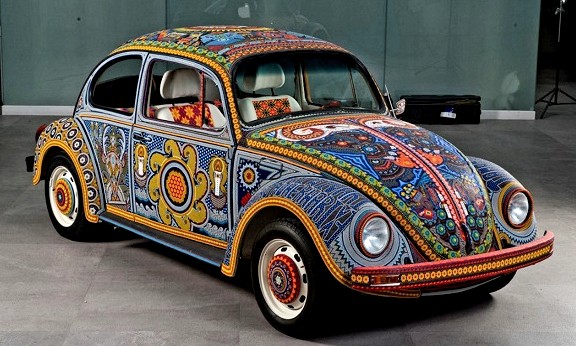 Unik, Mobil VW Kodok Ini Dihias Jutaan Manik-Manik