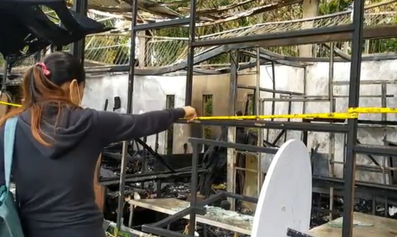 Baru Dibuka Sepekan, Kafe di Ubud Hangus Terbakar