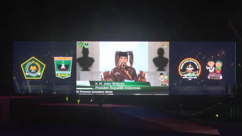 Presiden Jokowi Buka MTQ Nasional ke-28 Sumbar secara Virtual