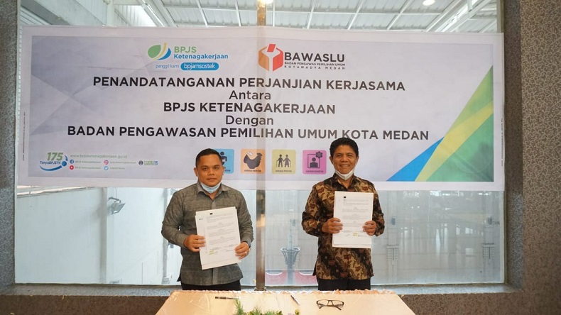 Lindungi Pengawas TPS, Bawaslu Medan Gandeng BPJamsostek
