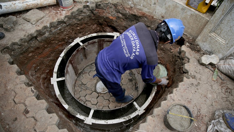 Proses Pembuatan Sumur Resapan Dangkal Sebanyak 120 Titik - Bagian 1